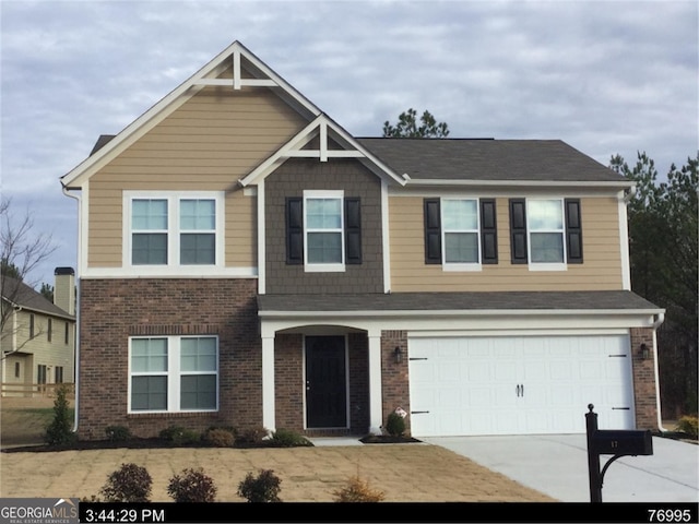 view of front of home featuring a garage