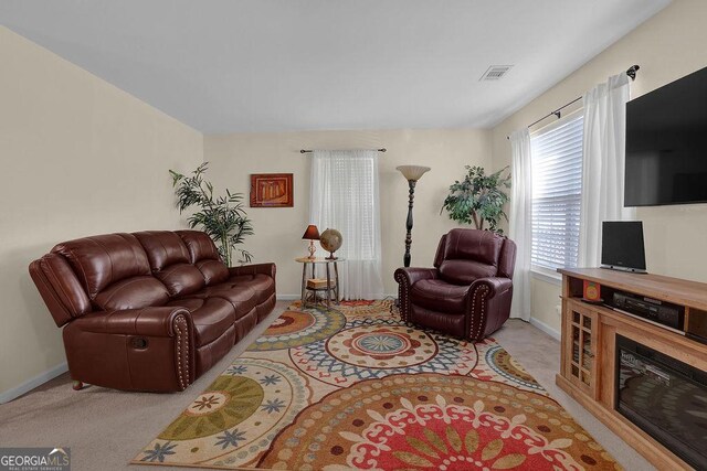 view of carpeted living room