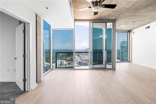 spare room featuring expansive windows and a wealth of natural light