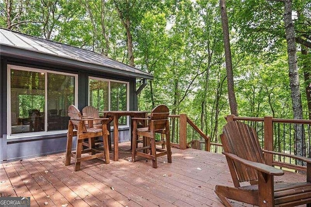 view of wooden deck