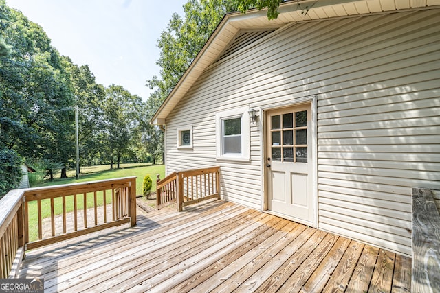 view of wooden deck