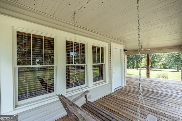 view of wooden terrace