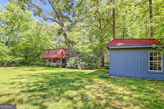 605 W Wildcat Rd, Clarkesville, GA 30523 - view of green lawn with an outbuilding