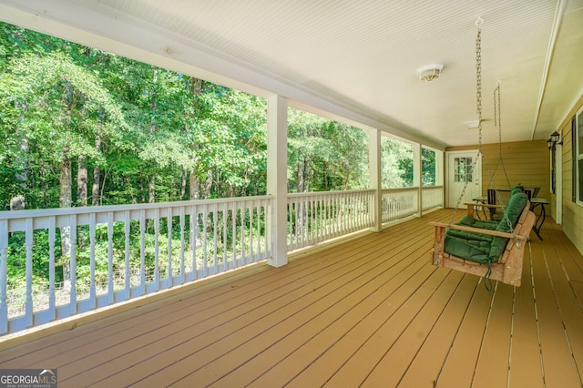 view of wooden terrace