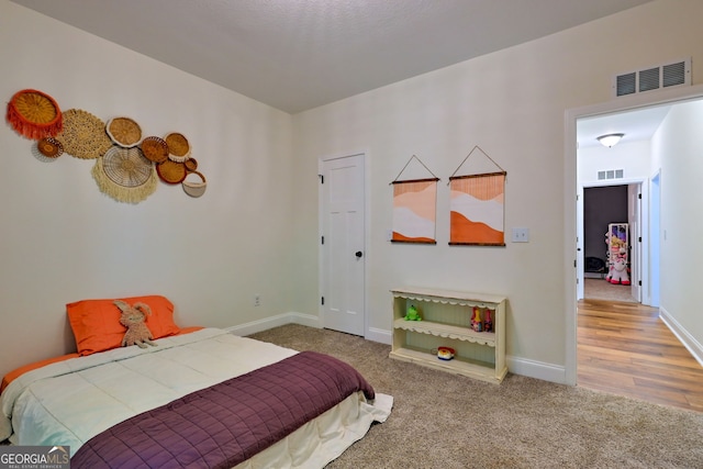 view of carpeted bedroom