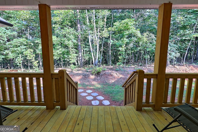 view of wooden terrace