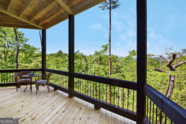 view of wooden terrace