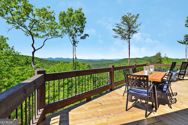 view of wooden terrace