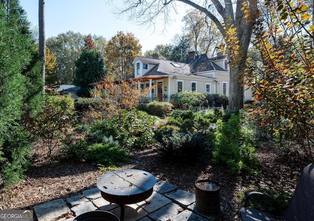 view of yard with a patio