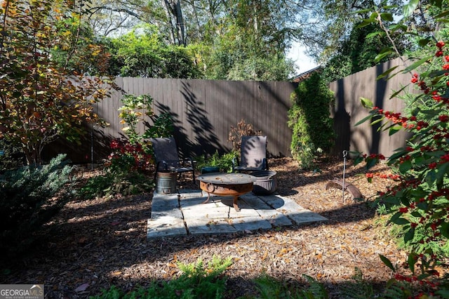 view of yard featuring a patio