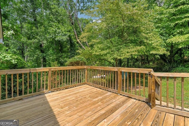 view of wooden deck