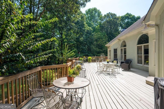 view of wooden terrace