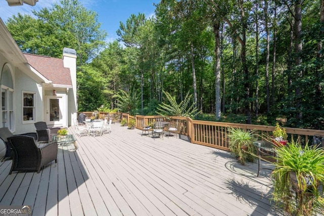 view of wooden deck