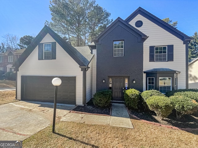 front of property featuring a garage