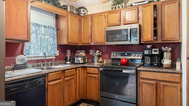 kitchen featuring appliances with stainless steel finishes and sink