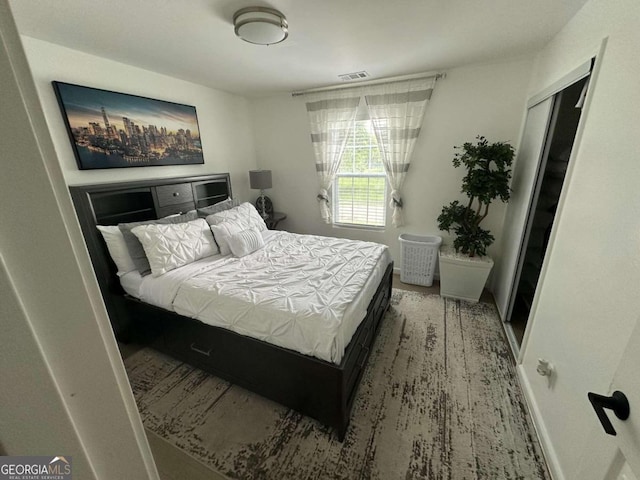 bedroom with a closet