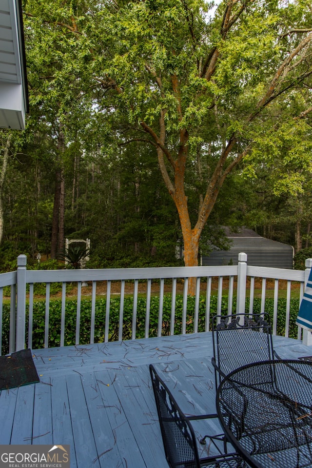 view of wooden terrace