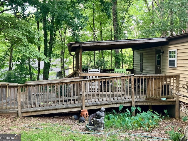 view of wooden deck