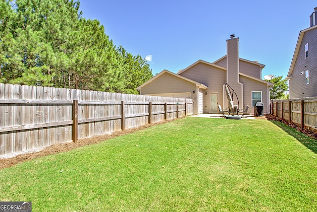 view of yard with a patio area