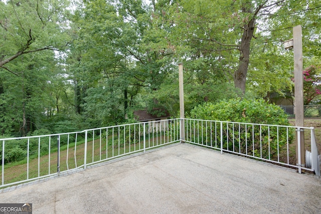 view of patio with a balcony