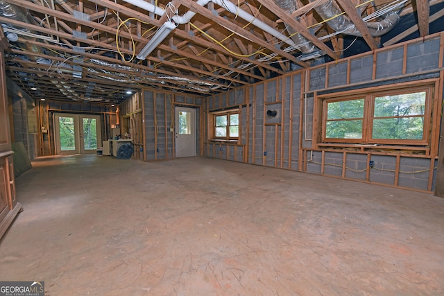 misc room with plenty of natural light and french doors