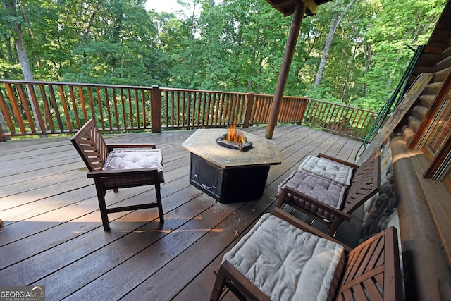 view of wooden terrace