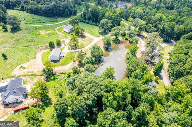 bird's eye view featuring a rural view