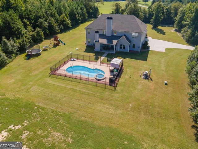 birds eye view of property