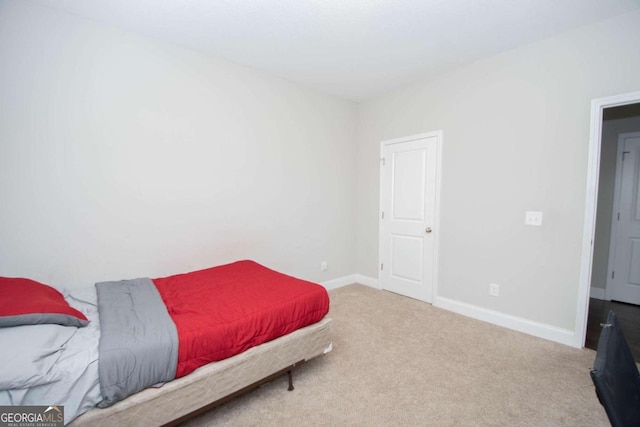 bedroom with carpet