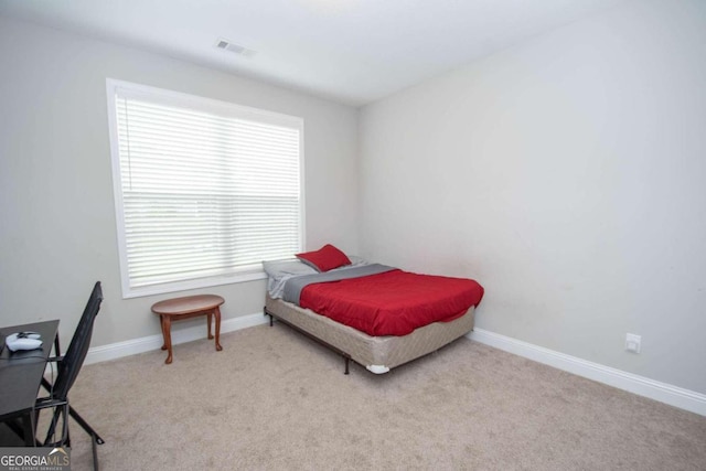 view of carpeted bedroom