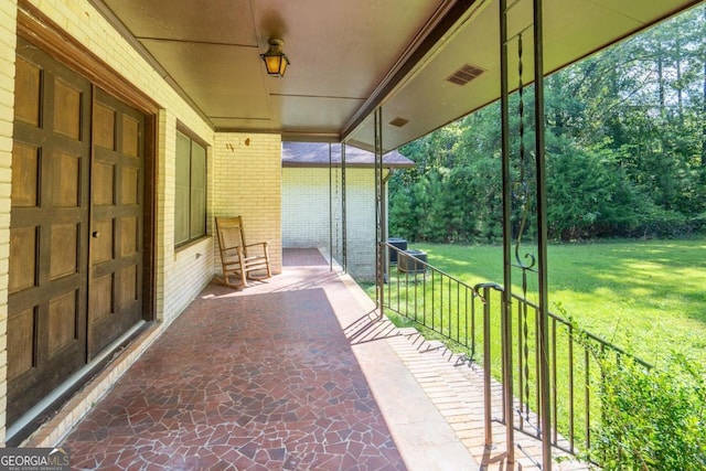 view of patio with covered porch