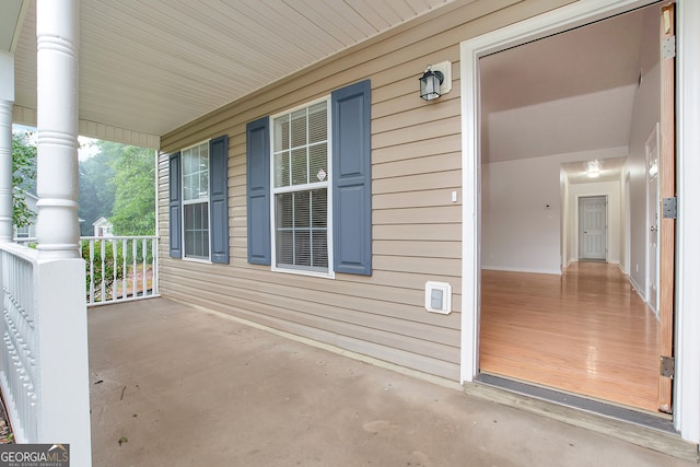 view of patio / terrace featuring covered porch