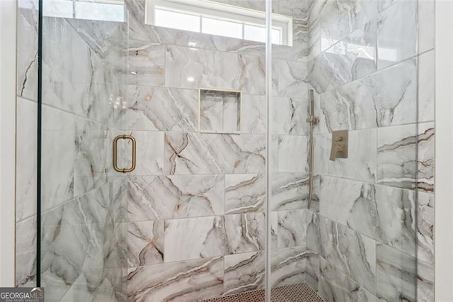 bathroom with walk in shower