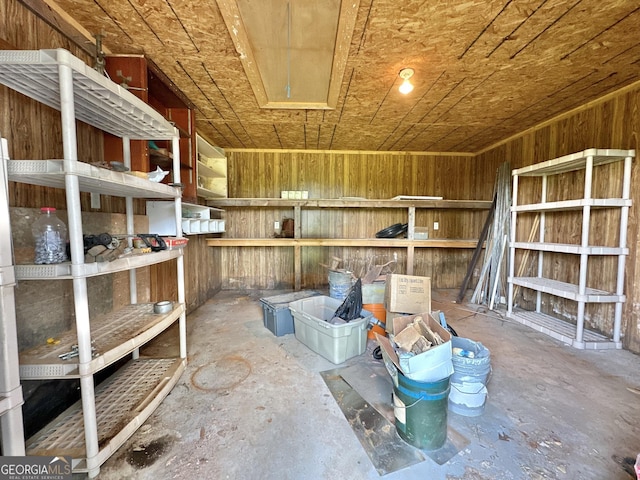 view of storage area