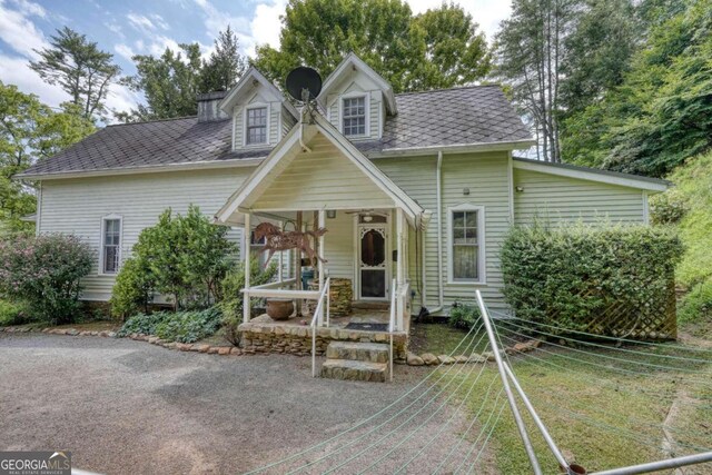 2350 Dial Rd, Blue Ridge, GA 30513 - view of outdoor structure featuring stairway and a wooded view