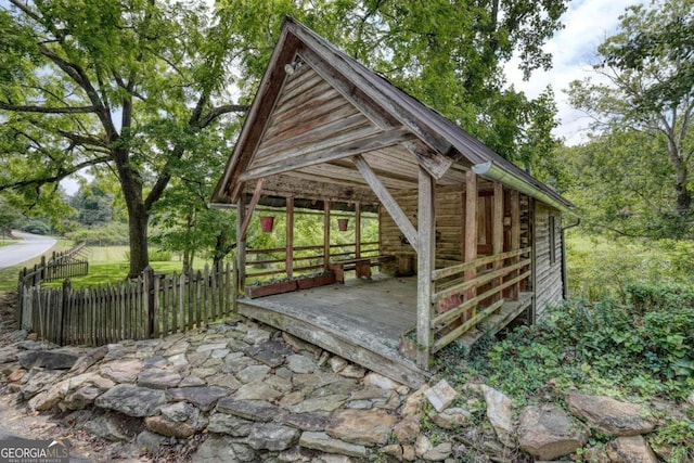 2350 Dial Rd, Blue Ridge, GA 30513 - wooden terrace featuring fence