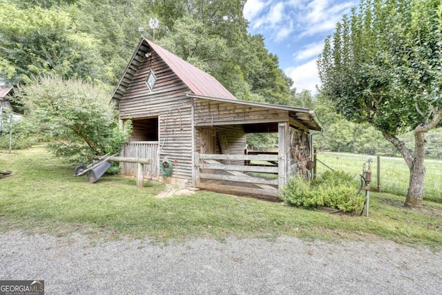 view of horse barn