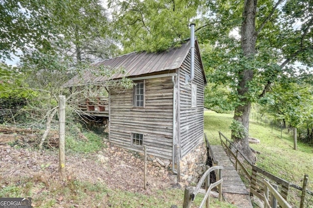 view of shed