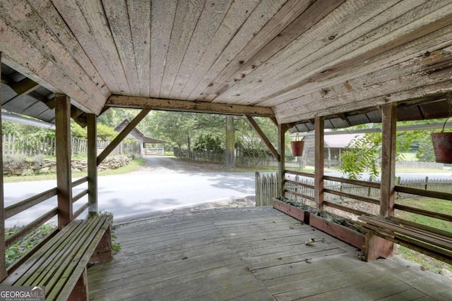 view of wooden terrace