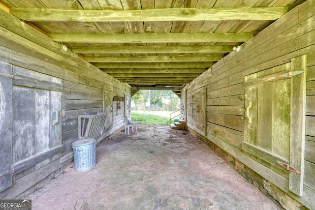 view of horse barn