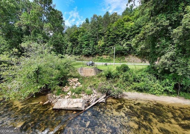 view of yard featuring a water view