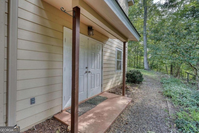 view of doorway to property