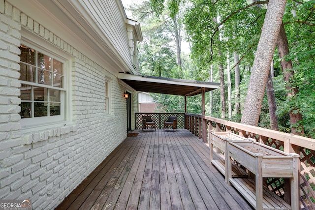 view of wooden terrace