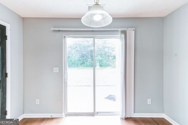 entryway featuring hardwood / wood-style floors