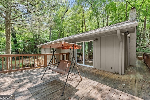 view of wooden deck