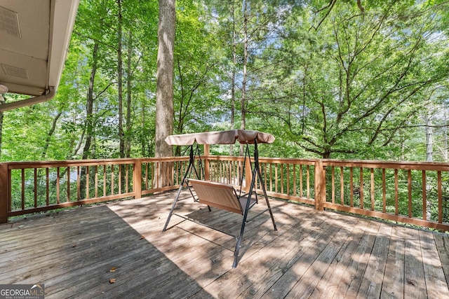 view of wooden deck