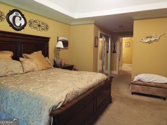 view of carpeted bedroom