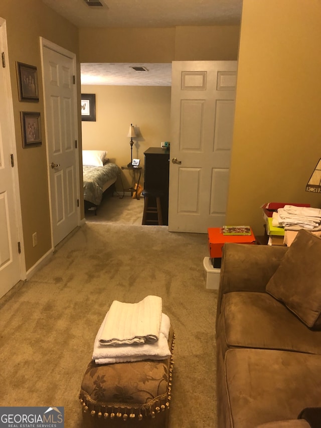 interior space with carpet flooring