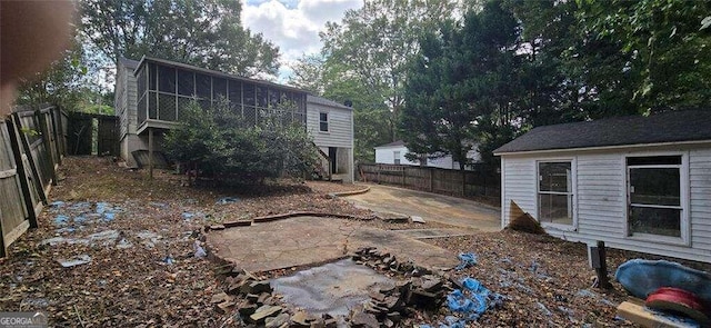 view of yard with a patio area