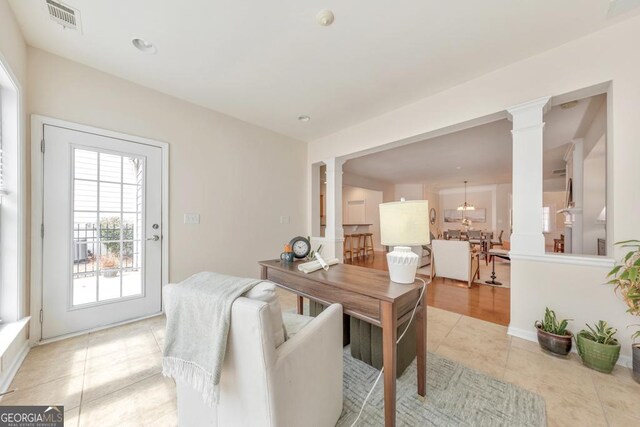 dining area with light wood-type flooring